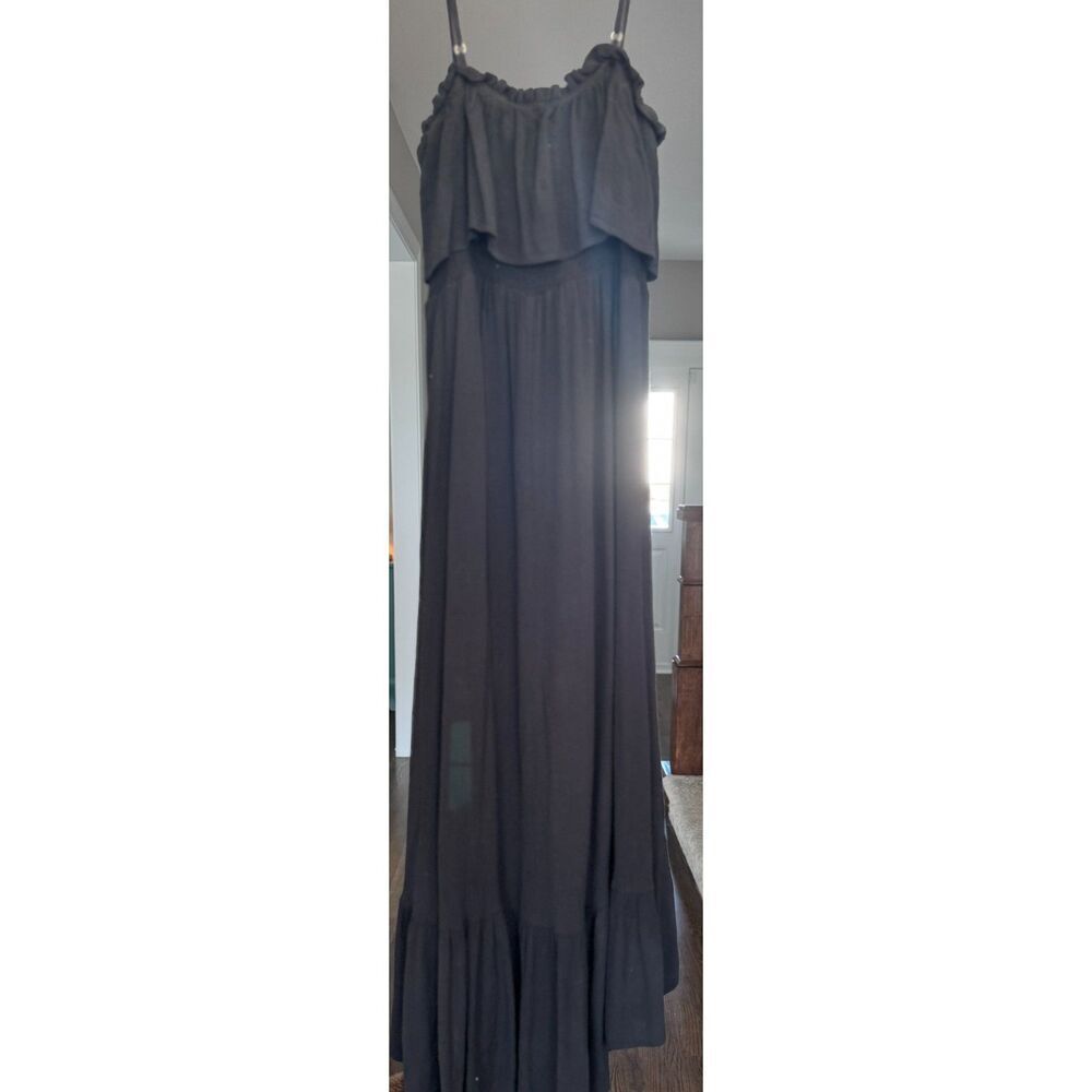 Lulus Black Dress Thin Strap or Strapless Flowy Guaze - S - Picture 4 of 4